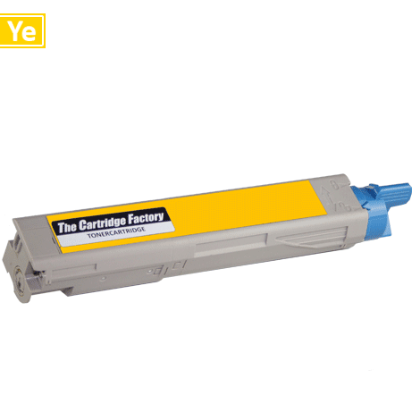 Huismerk toner - Oki (Cartridge) 43459329 compatibel, geel