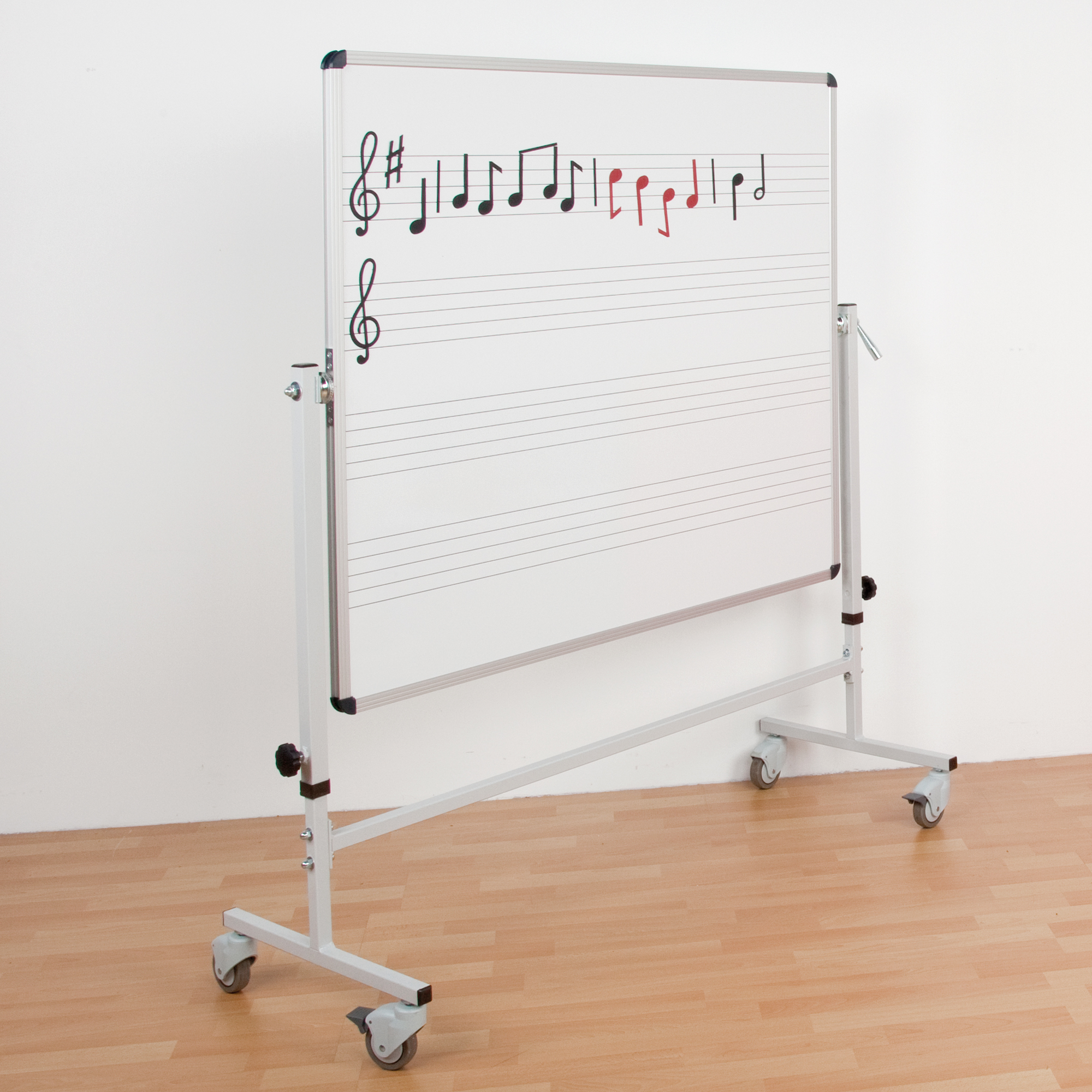 Mobiel whiteboard muziekbord B/H 120x100