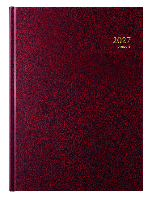 agenda, notitieboek, leder, rode kaft, 2027 notebook