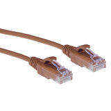 ACT Bruine 5 meter LSZH U/UTP CAT6 datacenter slimline patchkabel snagless met RJ45 connectoren