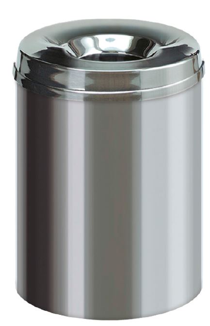 VepaBins Vlamdovende Papierbak RVS 15 liter