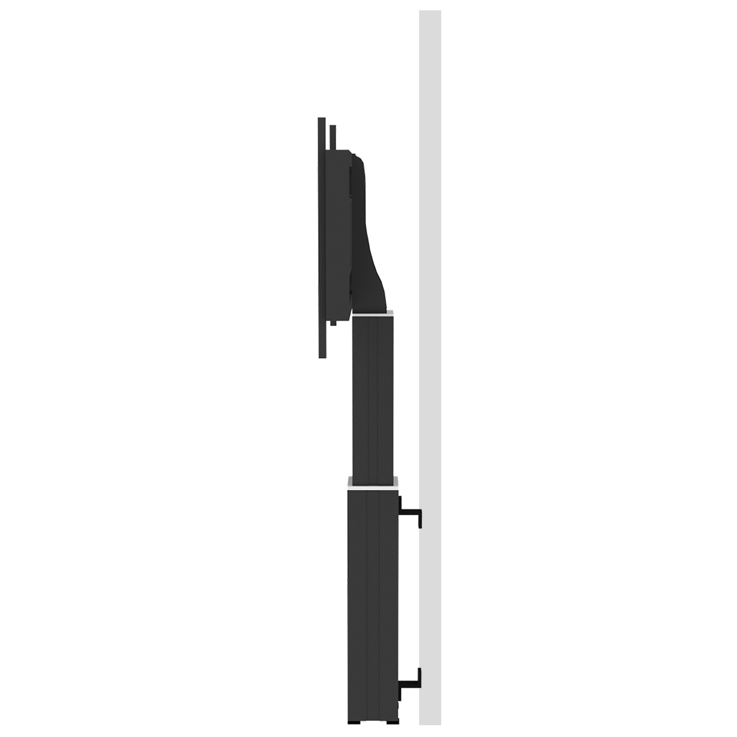 Elektrisch in hoogte verstelbare XL monitor muurbeugel, 50 cm slag
