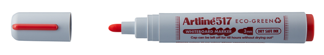 Whiteboardmarker Artline 517 Dry Safe Eco rond medium rood