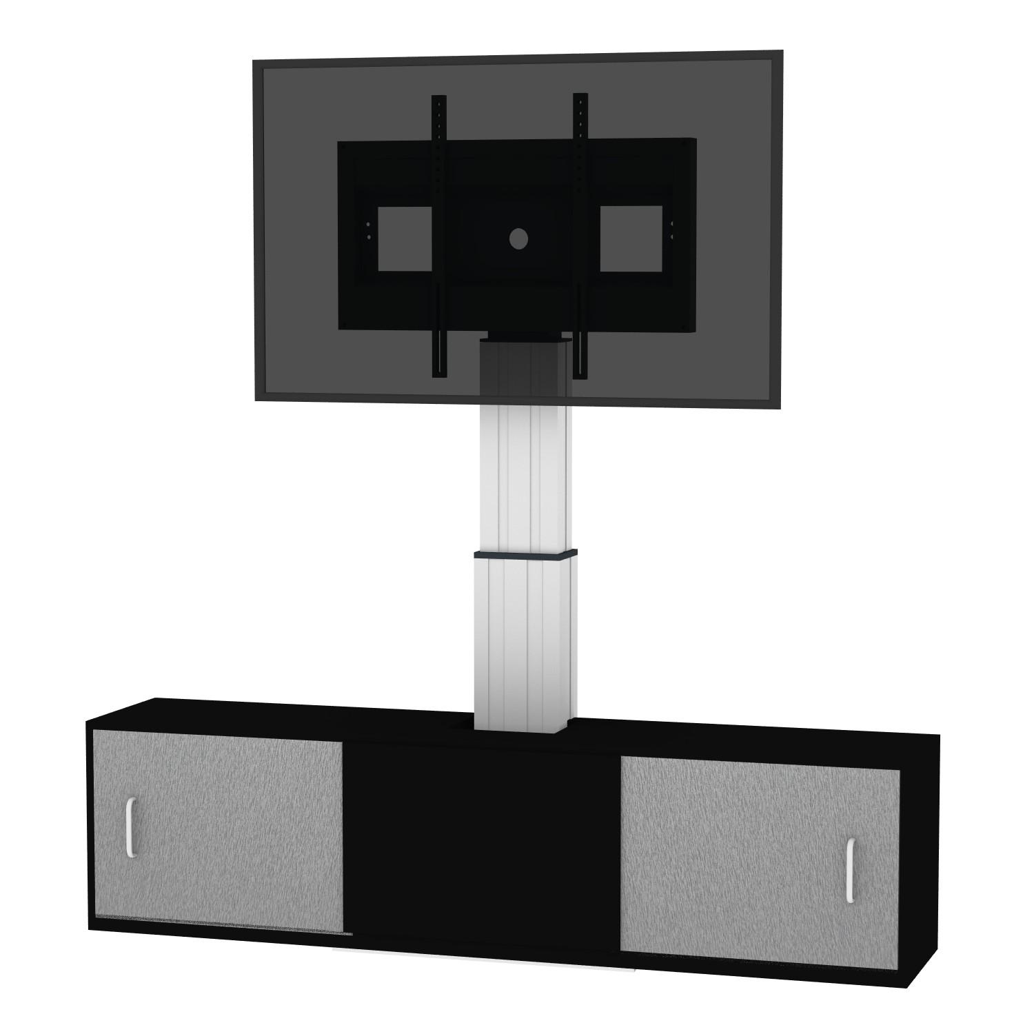 TV meubel - TV meubel met elektrisch in hoogte verstelbare monitorbeugel