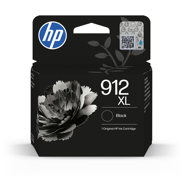 inktcartridge, HP 912, zwart, XL, verpakking, printeraccessoire