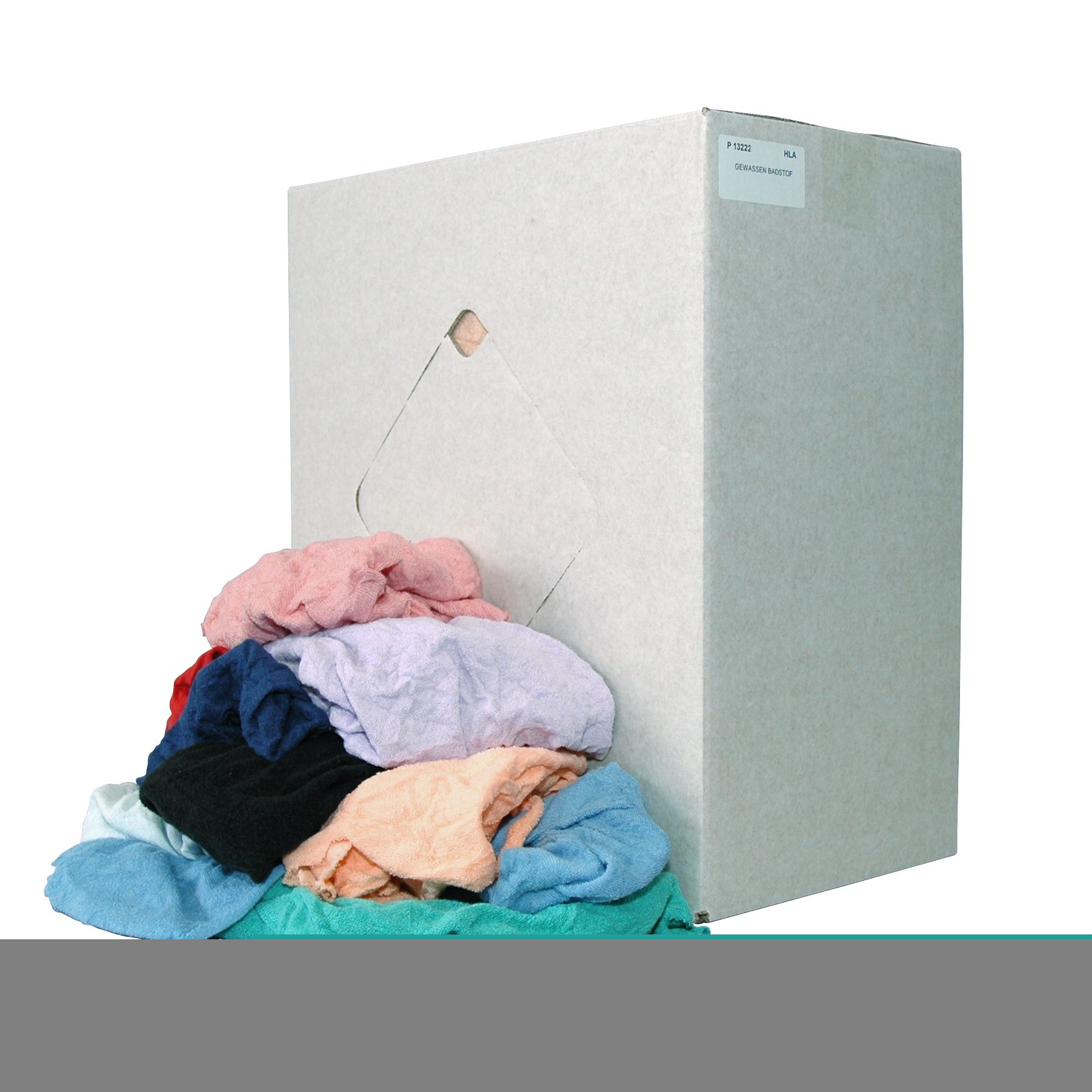 Bonte badstoflappen Xtra Soft doos 8 kg.