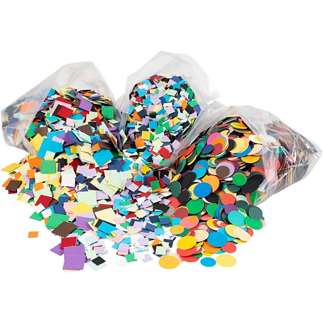 confetti, papierconfetti, kleurig, mengd, tapeffect