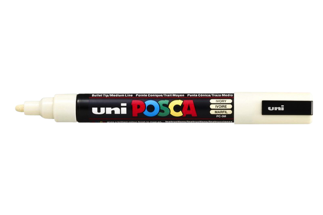 Paintmarker Uni POSCA PC5M medium ivoor