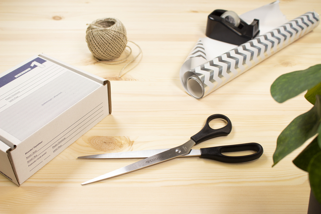 schaar, professionele schaar, kamer, papierverpakking, inpakmateriaal