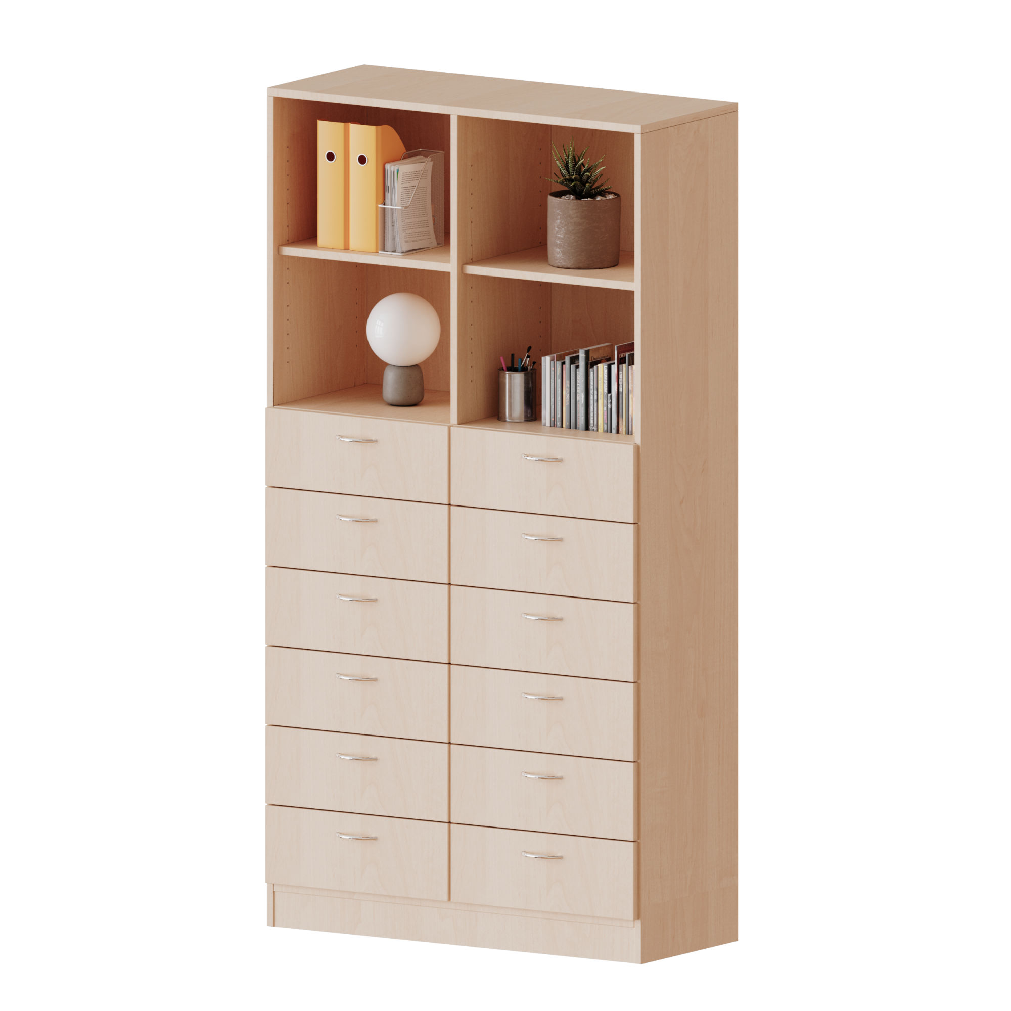 Laden - combinatiekast, 5 ordnerhoogtes - Serie evo180