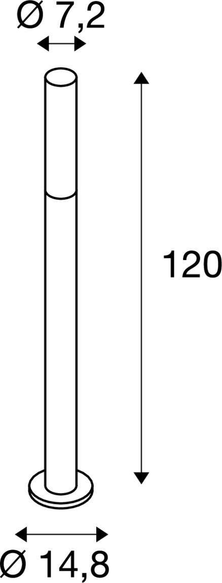 APONI 120 LED antraciet 1xLED 3000K