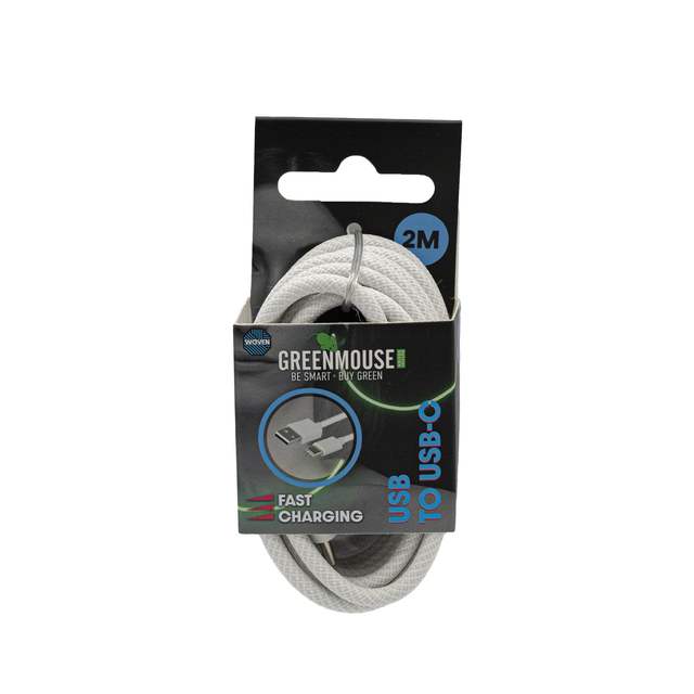 USB-Cable, USB to USB-C, 2m,  braided, charging cable