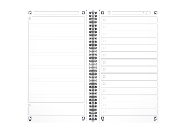 Task Manager Oxford 141x246 mm 115vel blauw