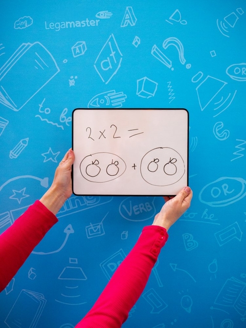 whiteboard, handheld, mathematics, bord, handen