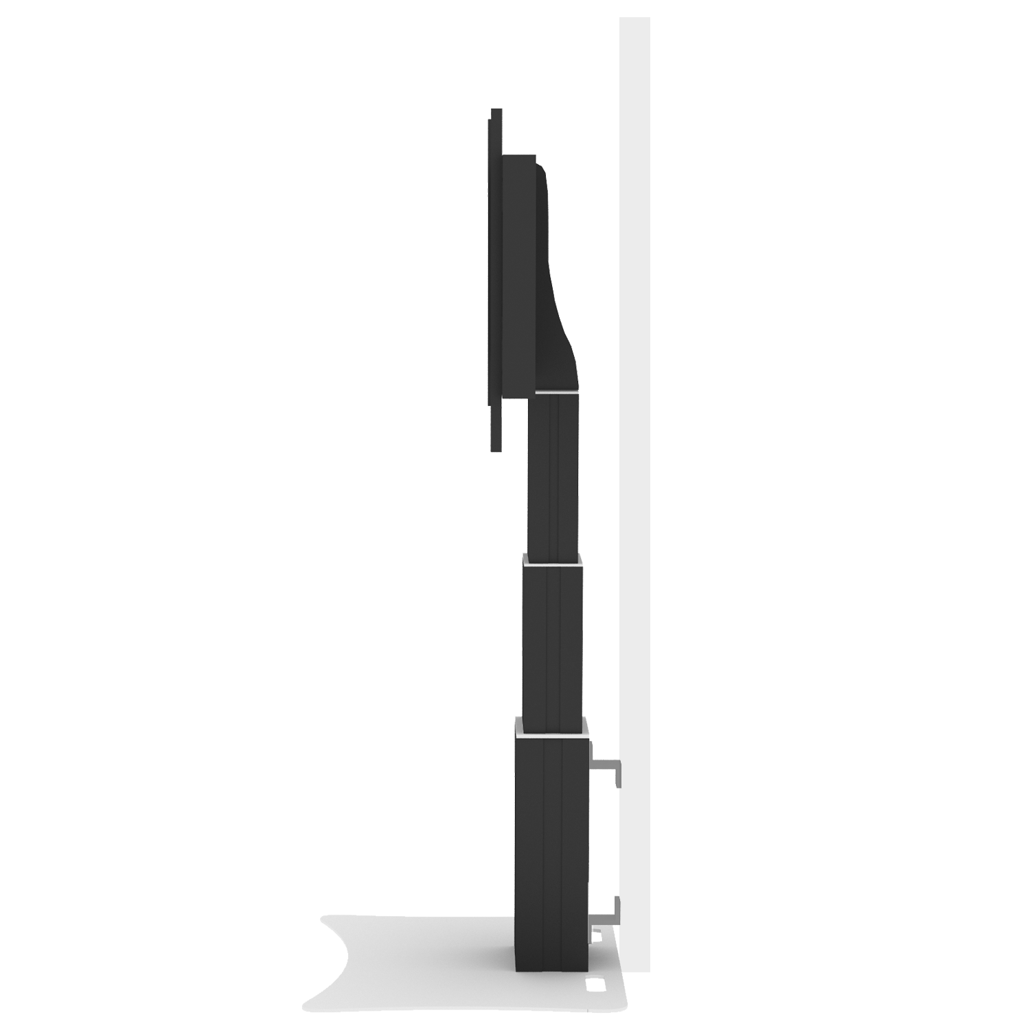 Elektrisch in hoogte verstelbare XL monitorstandaard, 70 cm slag