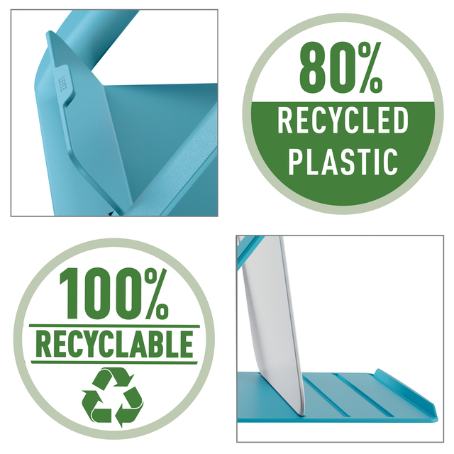 plastics, 80 percent recycled, 100 percent recyclable, tray, clip