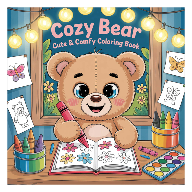teddy bear, coloring book, crafts, art supplies, drawing notebook