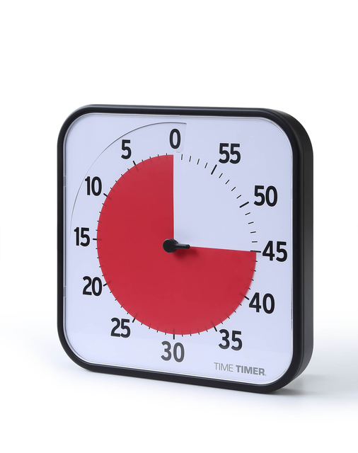 timer, alarm, klok, rode wijzer, vierkante timer