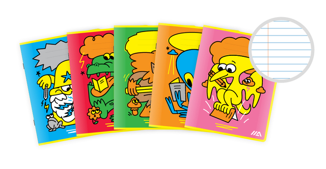 notebook, school, lined, notepad, colorful