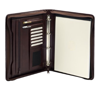 Schrijfmap de luxe met leren kaft voorbeeld