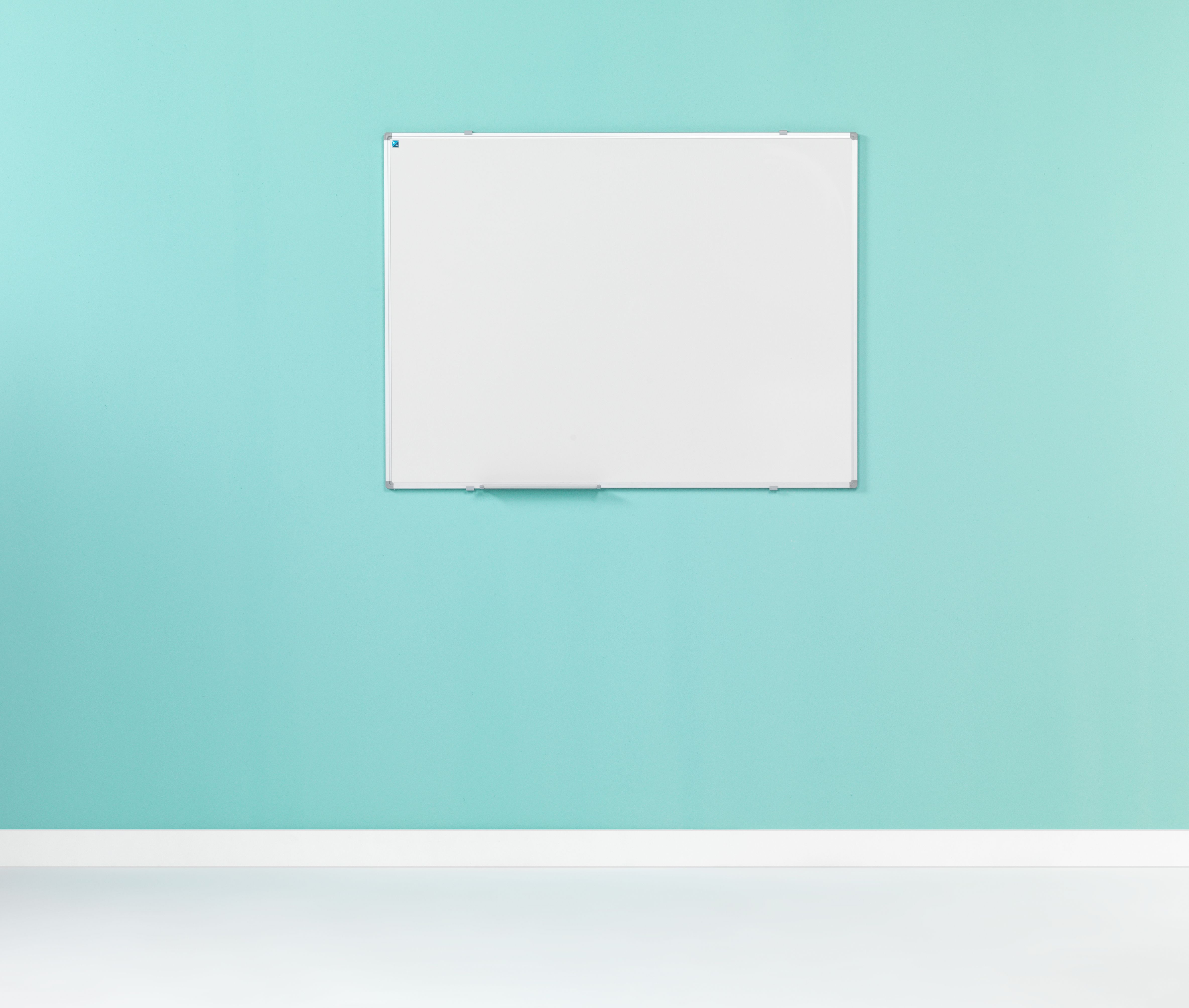 Whiteboard, wit emaille, Softline 8 mm - alu-profiel - 90x120 cm
