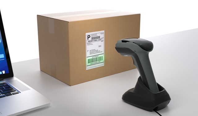 pakket, scanner, barcode, pakketverwerking, checkout