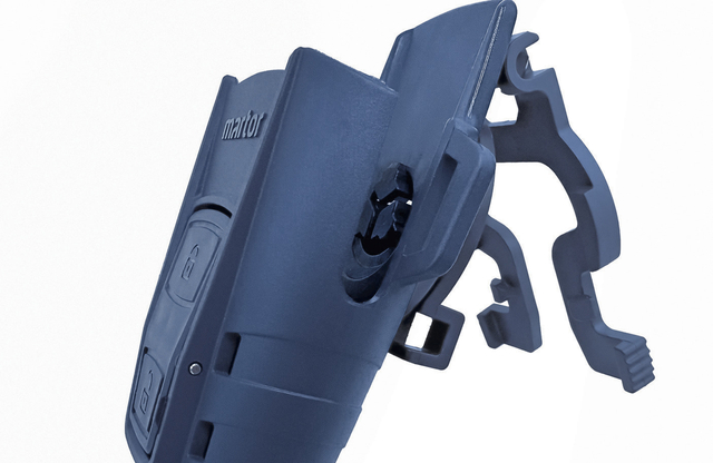grip, trigger, blauw, pistool, wapen-montage