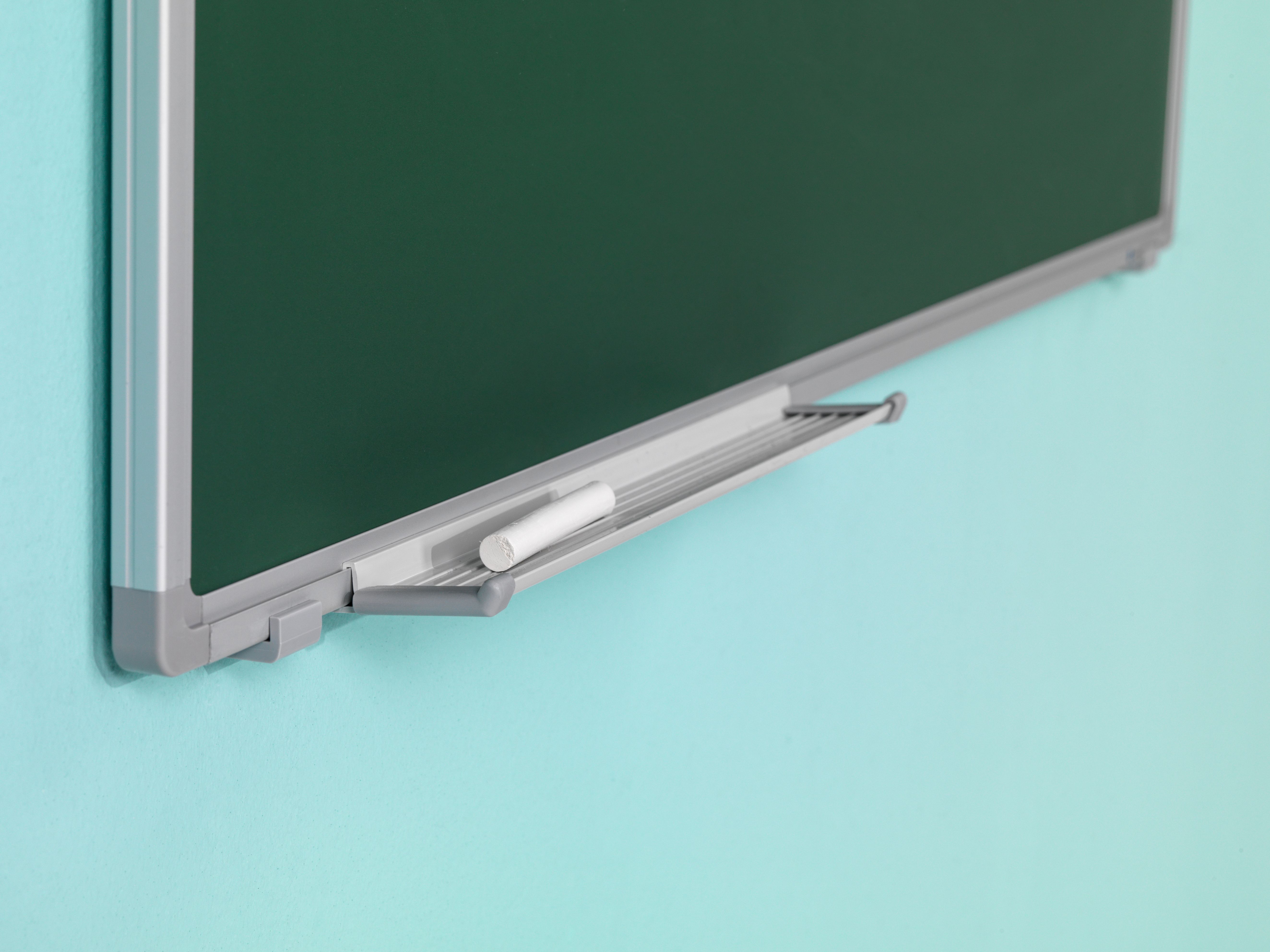 Krijtbord Softline profiel 8mm, emailstaal groen - 120x240 cm