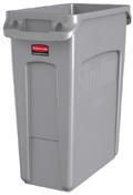 Rubbermaid Slim Jim Afvalbak 60ltr Grijs per stuk