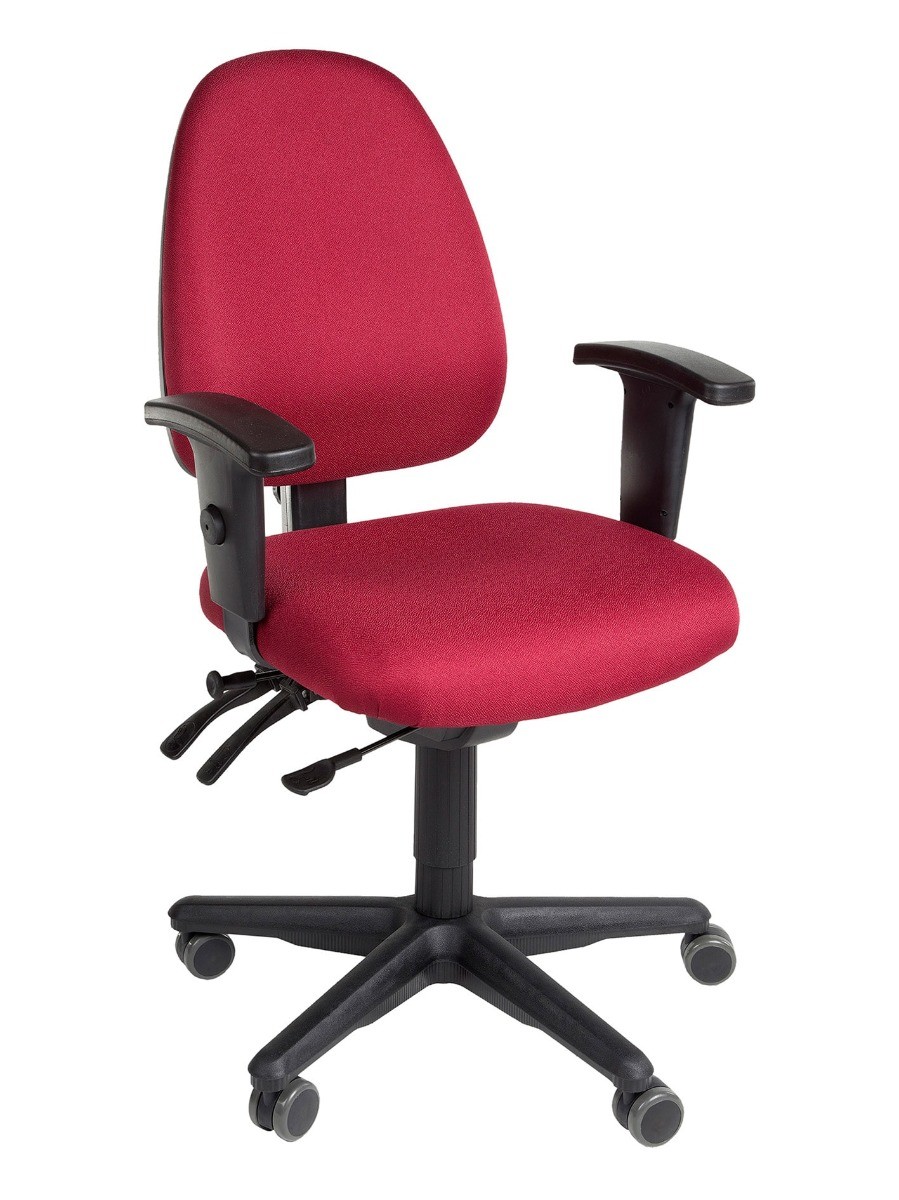 Novara bureaustoel zwart/bordeaux