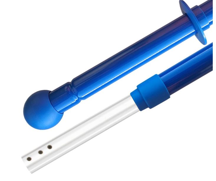 Aluminium Telescoopsteel ergoknop 98-160cm 3 gat bl. per st