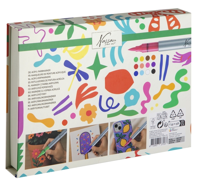 Acrylmarkers Nassau set à 12 kleuren