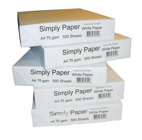 A4 paper, White paper, Printer paper, Copy paper, 500 sheets