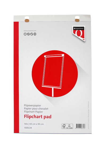 flipchart, pad, papier, wit, rood-accent