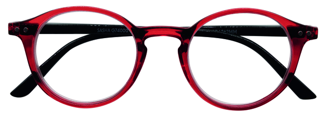 bril, montuur, rood, rond, patroon