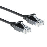 ACT Zwarte 10 meter LSZH U/UTP CAT6 datacenter slimline patchkabel snagless met RJ45 connectoren