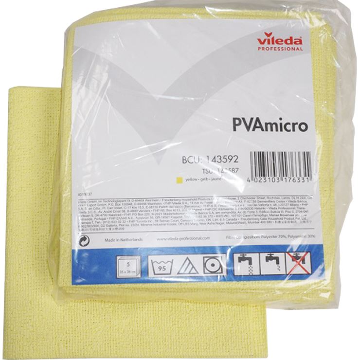 Vileda PVA Micro Geel 38x35cm doos 20x5stuks