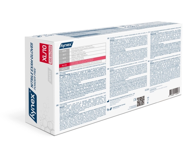 vinex, nitrile, gloves, box, white
