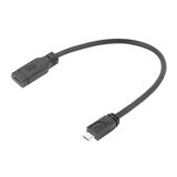 ACT USB Type-C® female naar USB micro B 2.0 male adapterkabel 0,2m