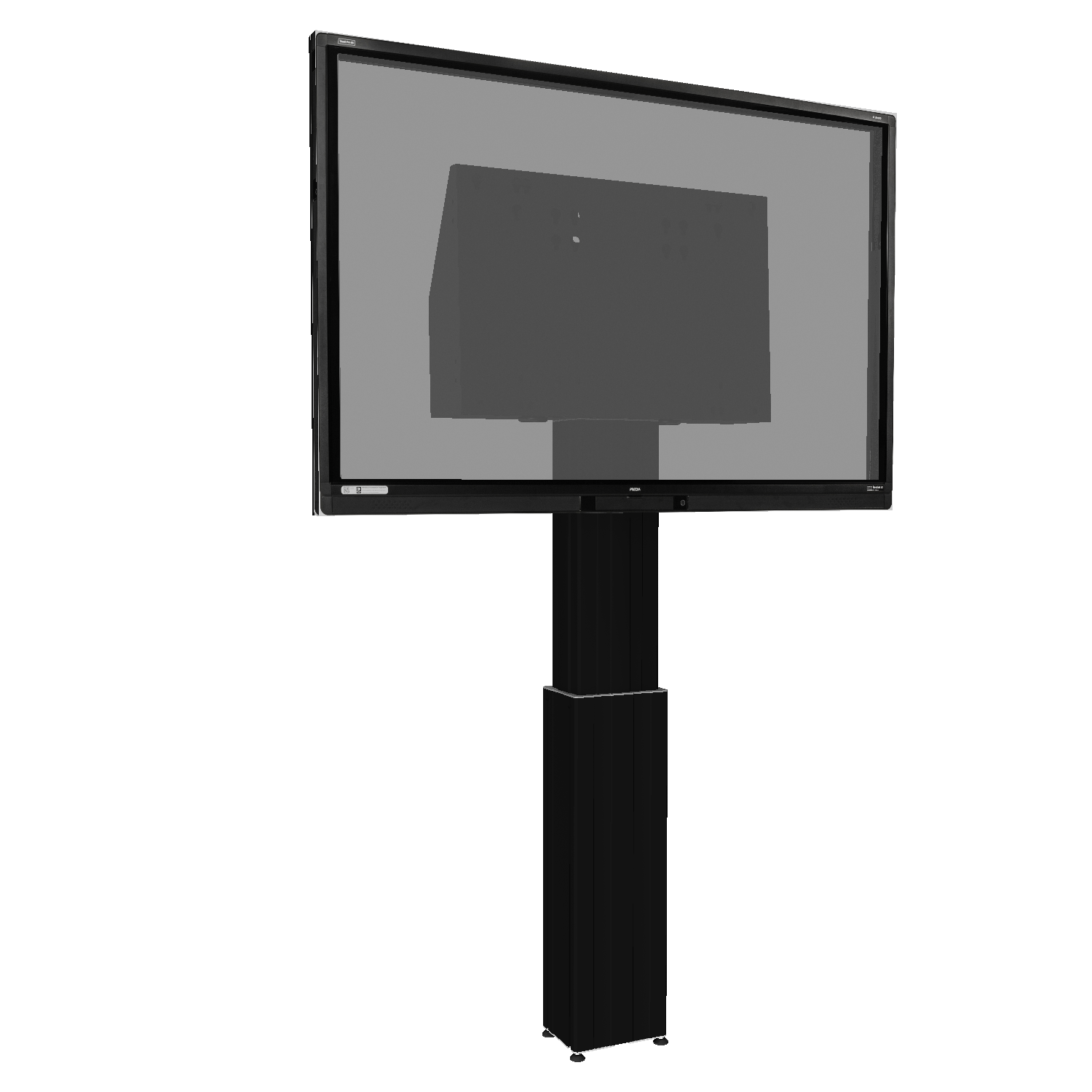 Elektrisch in hoogte verstelbare monitor muurbeugel met 50 cm slag