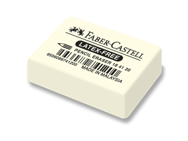 gum eraser, pencil eraser, latex-free, white eraser, made in malaysia