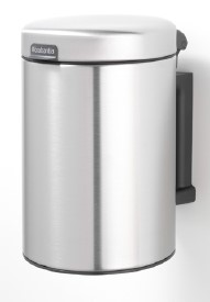 Brabantia Wandafvalemmer newIcon mat RVS 3 liter