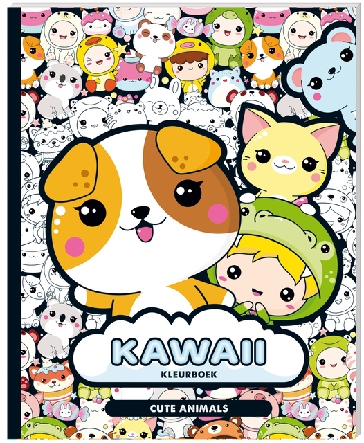 kat, kawaii, dieren, illustratie, boek