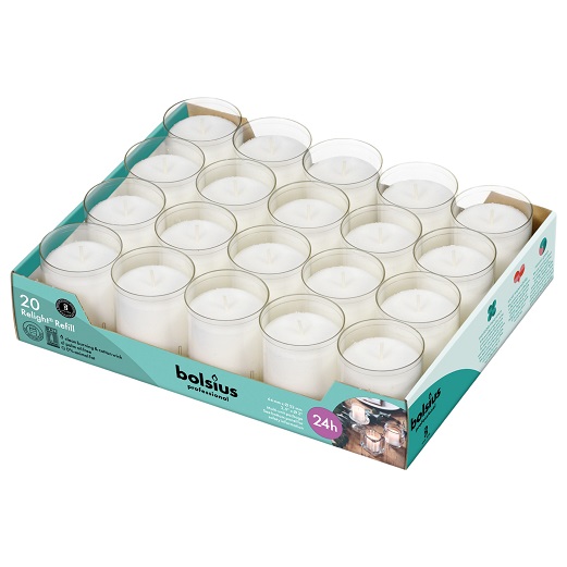 Bolsius Refills Relight Navul Transp 24u 4x20st