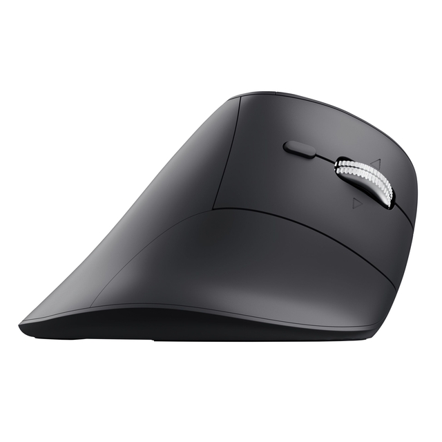 muis, horizontale muis, draadloze muis, ergonomisch, grijs/zwart