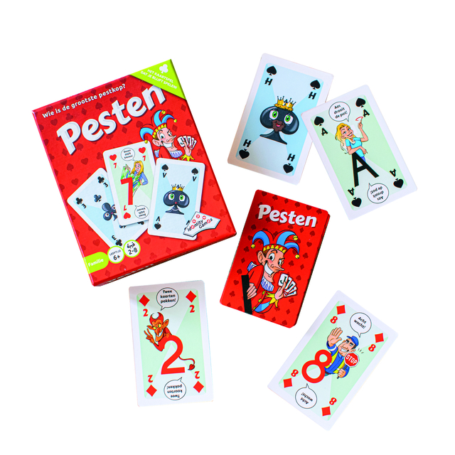 Pesten, kaartspel, spellen, kaart, kleurig