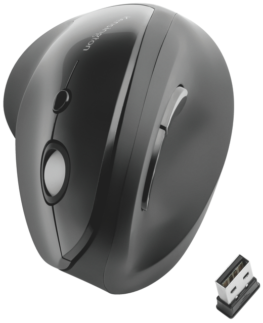 ergonomische muis, draadloze muis, scrollwiel, usb-ontvanger, grijs
