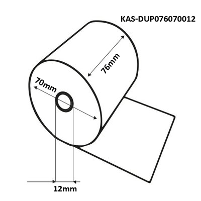 Duplorol wit/geel 76x70x12mm 25mtr - 50 stuks
