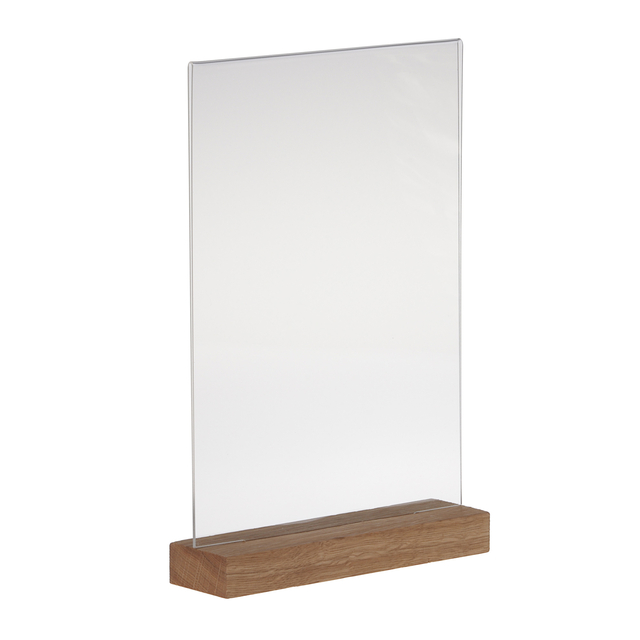 acrylplaat, spiegel, paneel, houten voet, decoratief