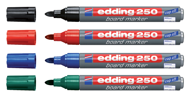 Viltstift edding 250 whiteboard rond 1.5-3mm zwart